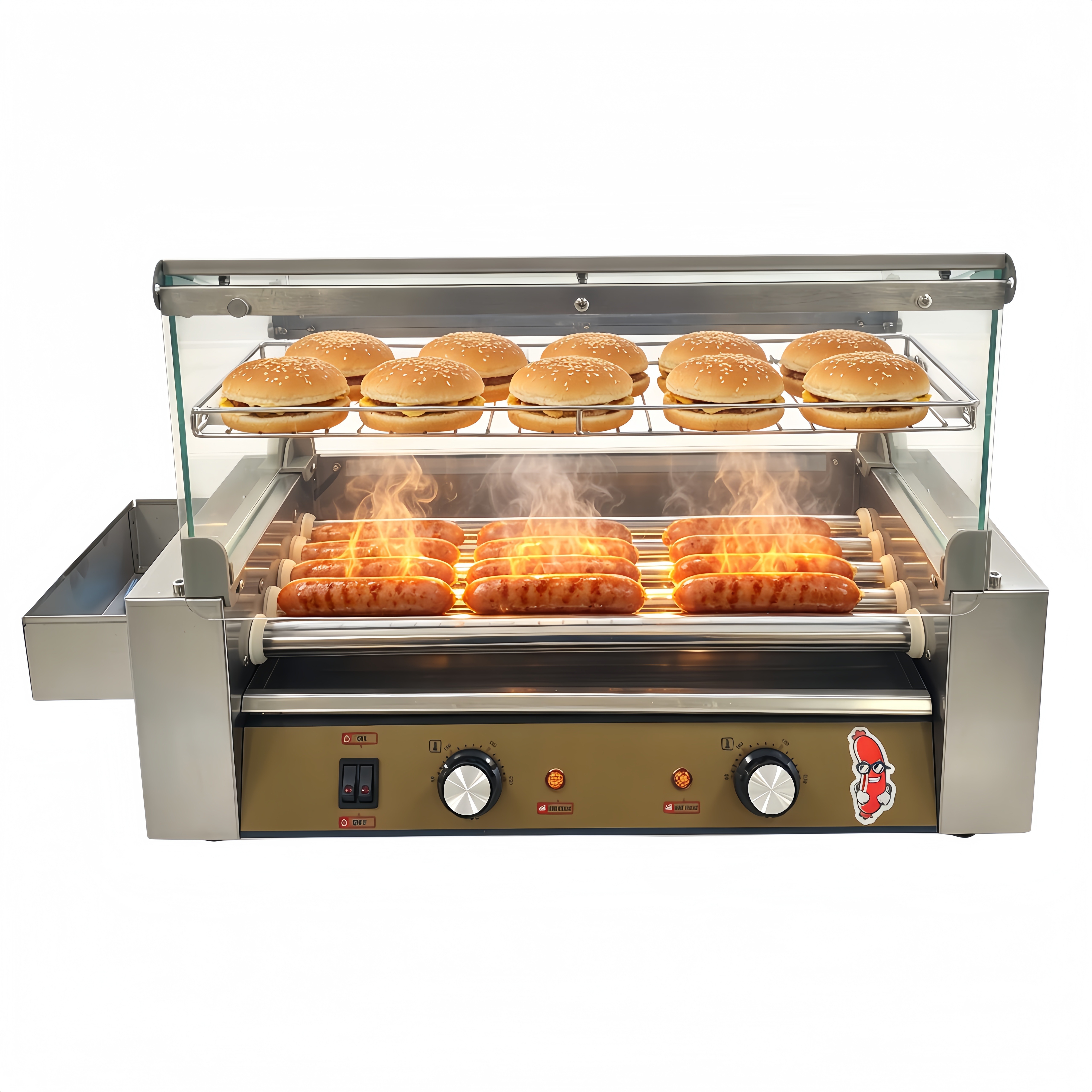 Home Cooking Electric - 220V Electric Stainless Steel 5-roll Commercial