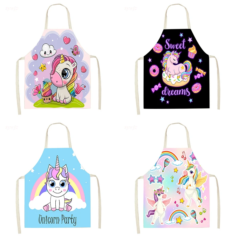 Home Cooking Meals - Kitchen Apron Cute Cartoon Unicorn Series