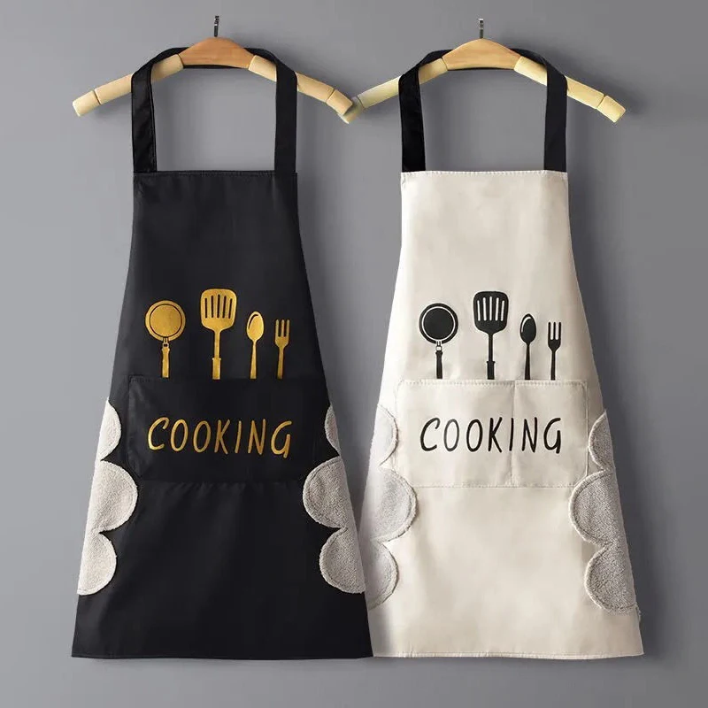 Home Cooking Meals - Apron Waterproof Oilproof Can Wipe Hands