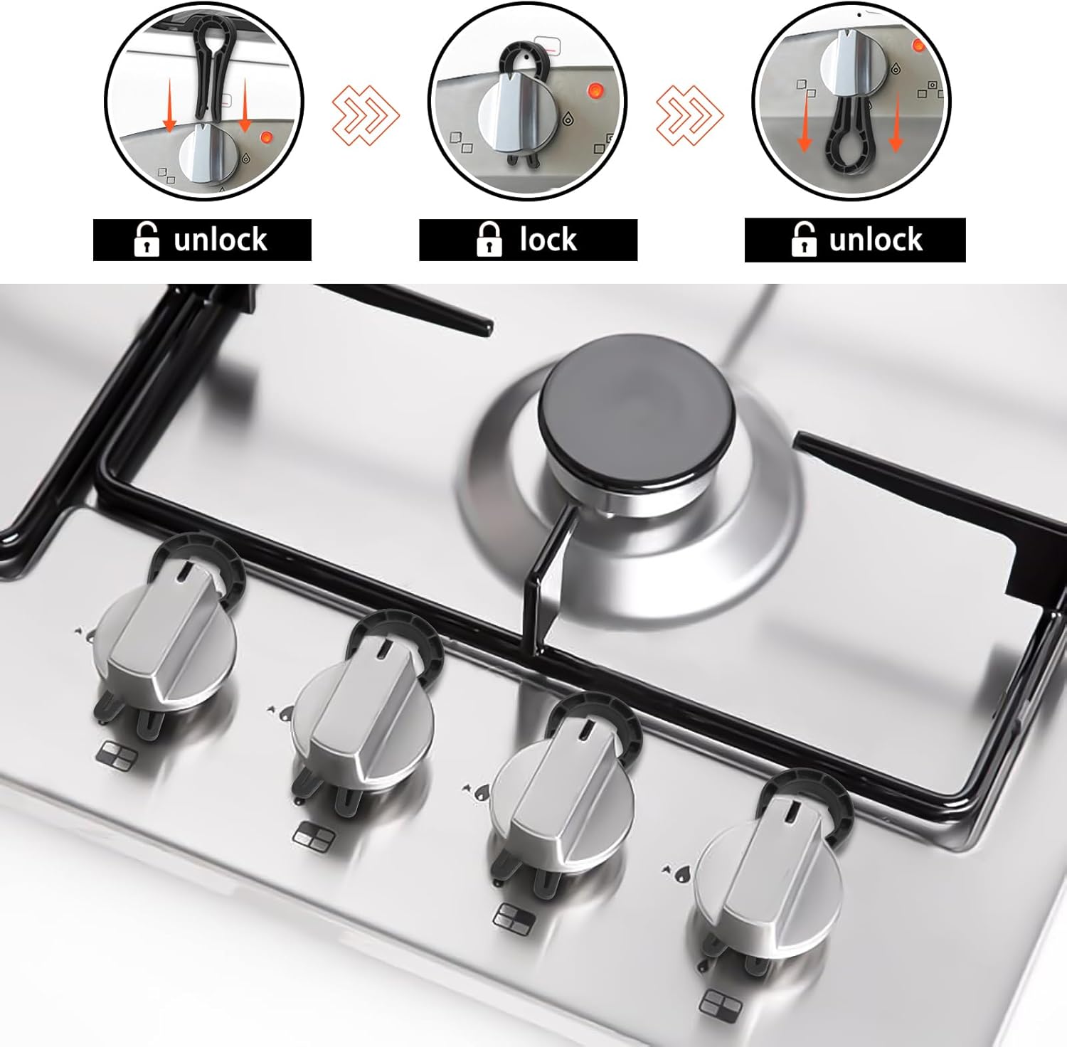 Stove Knob Locks Child Proof S - Home Cooking Gas recension och pris