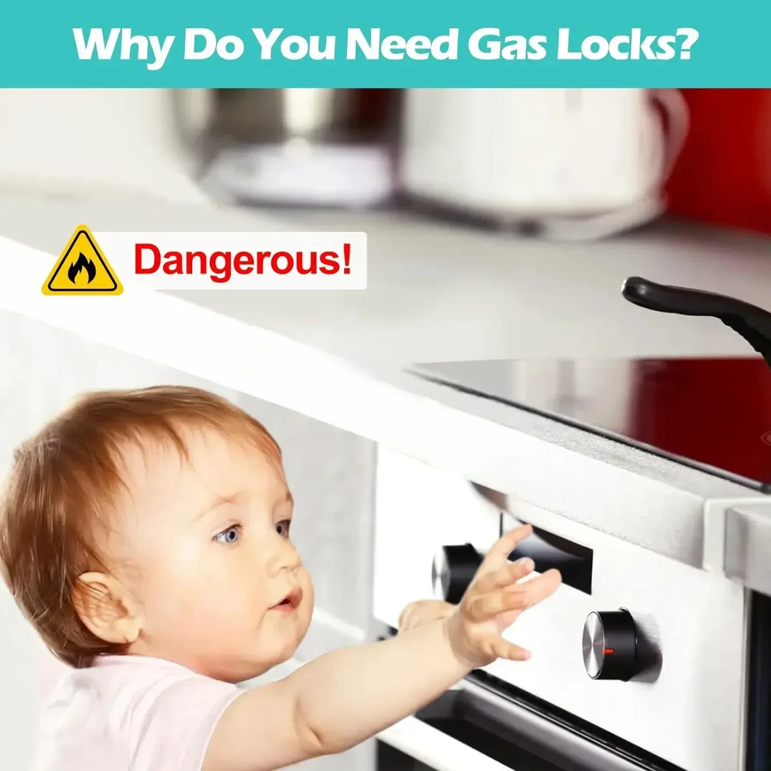 Stove Knob Locks Child Proof S - Home Cooking Gas recension och pris