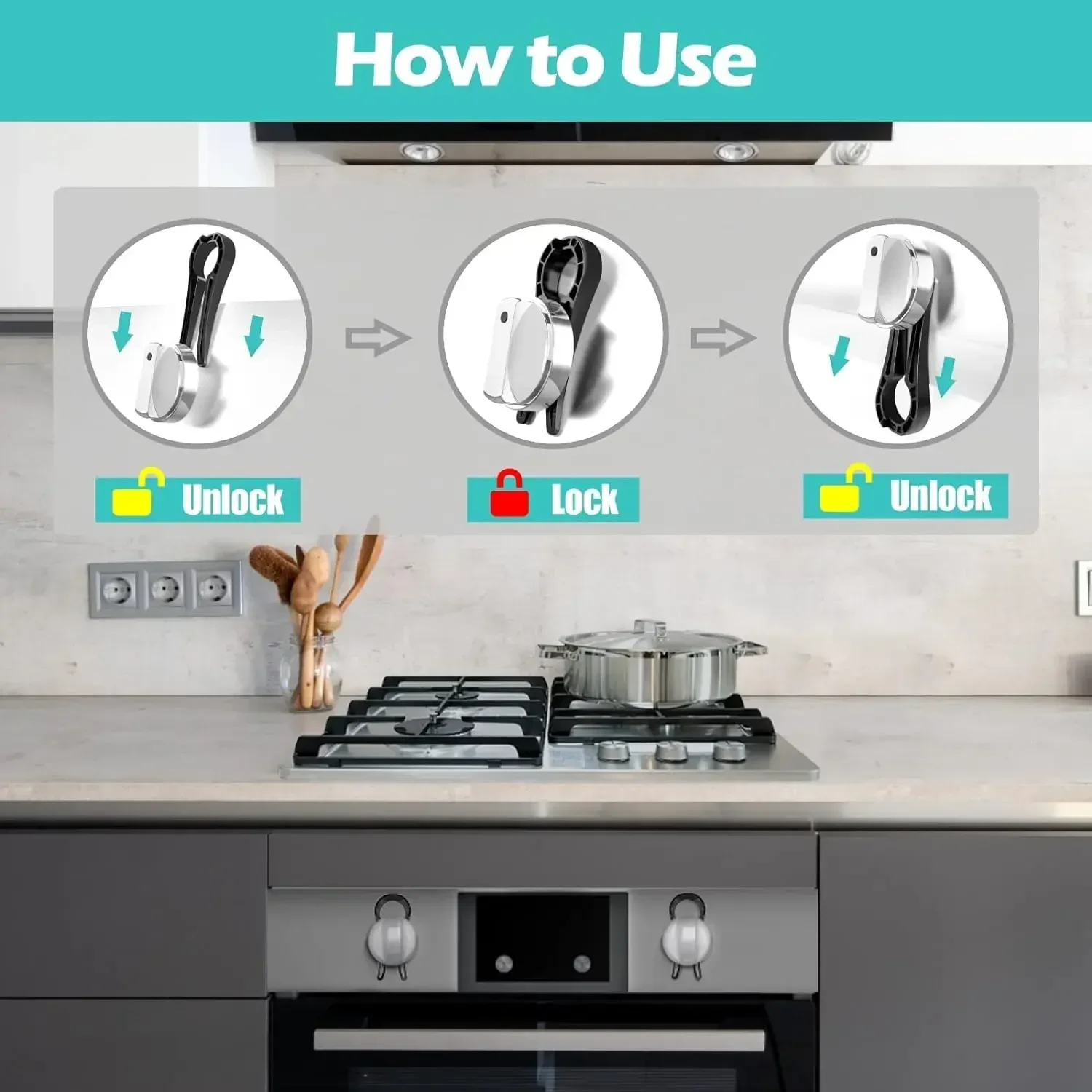 Stove Knob Locks Child Proof S - Home Cooking Gas recension och pris
