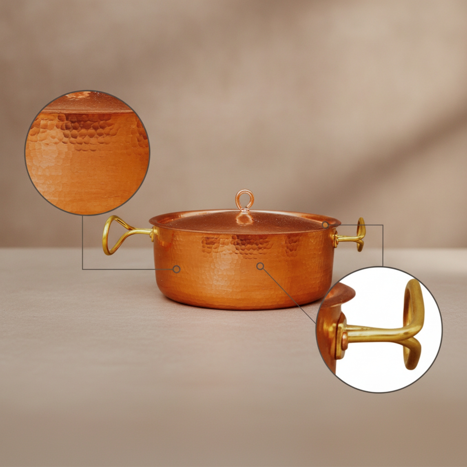 Copper Pot with Lid Elegant Ha - Home Cooking Restaurants recension och pris
