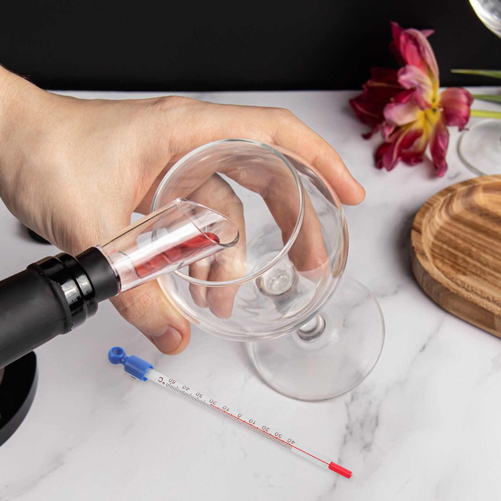 Glass Wine Thermometer Easy Re - Home Cooking Usa recension och pris
