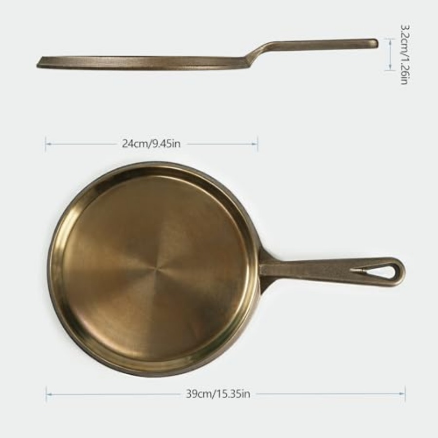 Cast Iron Round Griddle Dia. 9 - Comal Griddle Round recension och pris