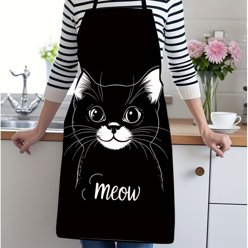 Cute Black Cat Print Apron, 1- - Home Cooking Meals recension och pris