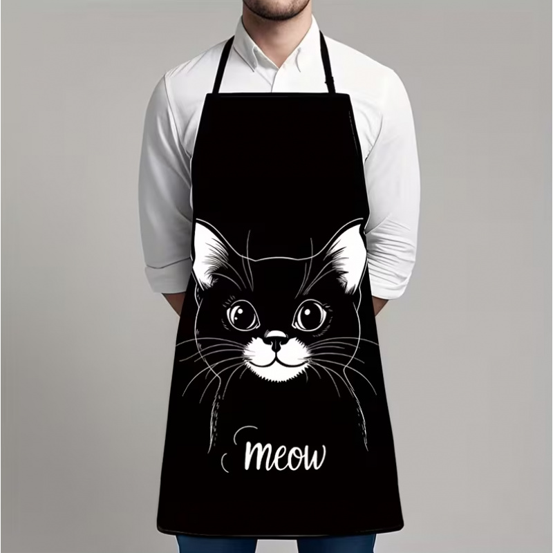 Cute Black Cat Print Apron, 1- - Home Cooking Meals recension och pris