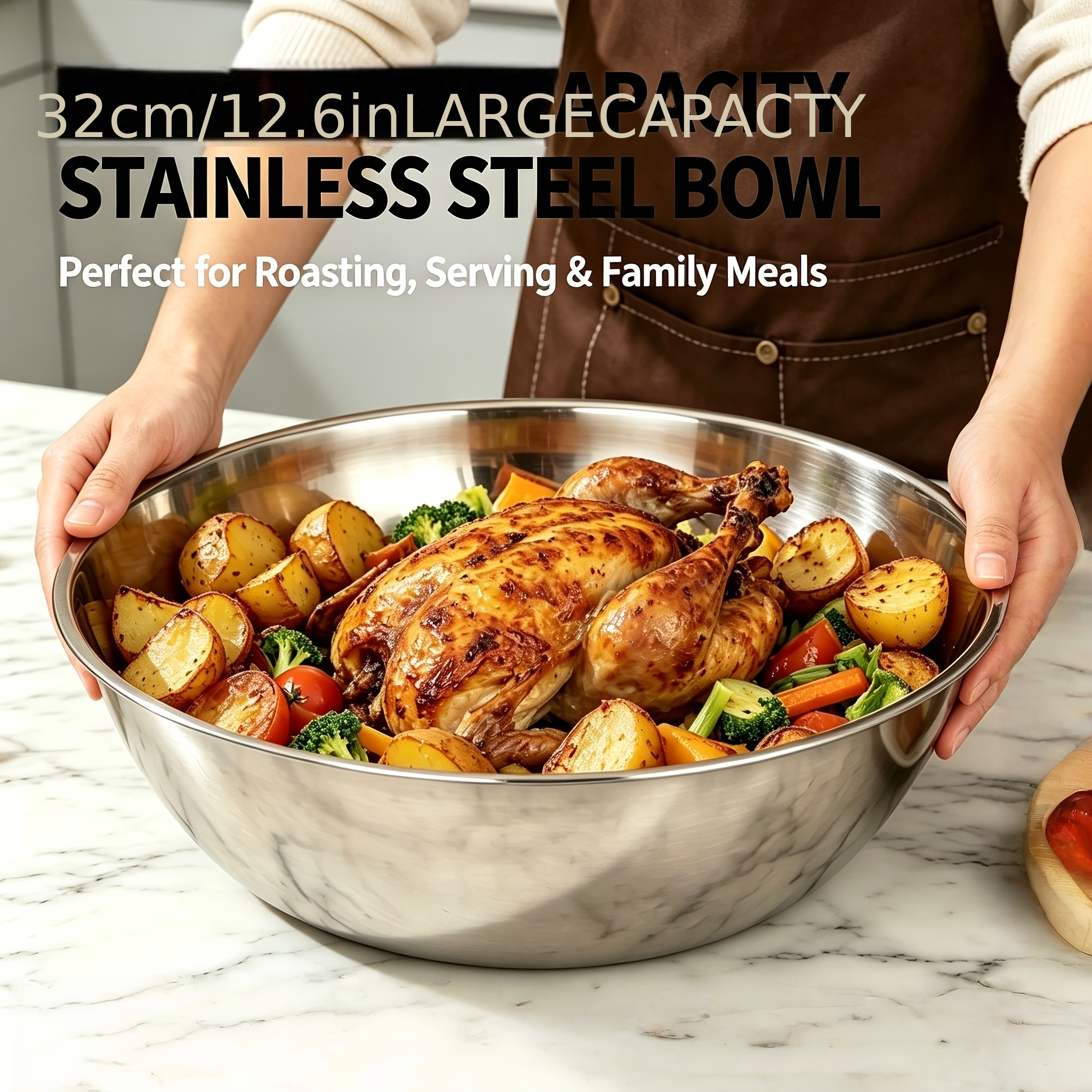 1Pcs, 32cm Stainless Steel Mix - Home Cooking Dishes recension och pris