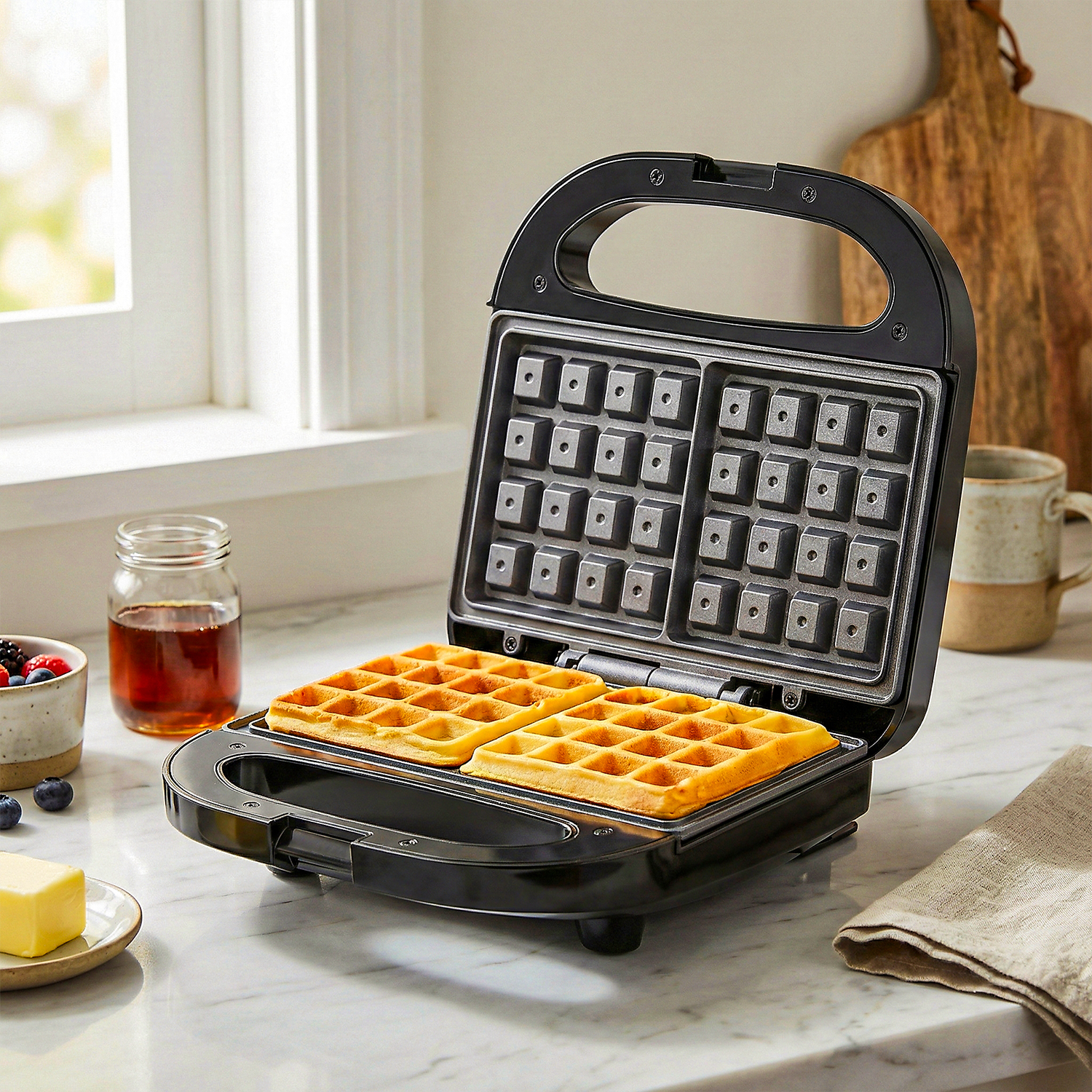 2-Slice Belgian Waffle Maker,  - Home Cooking Electric recension och pris
