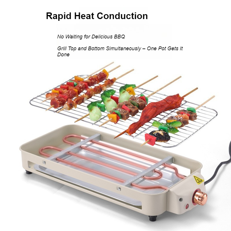 Electric Grill Smokeless BBQ D - Home Cooking Electric recension och pris