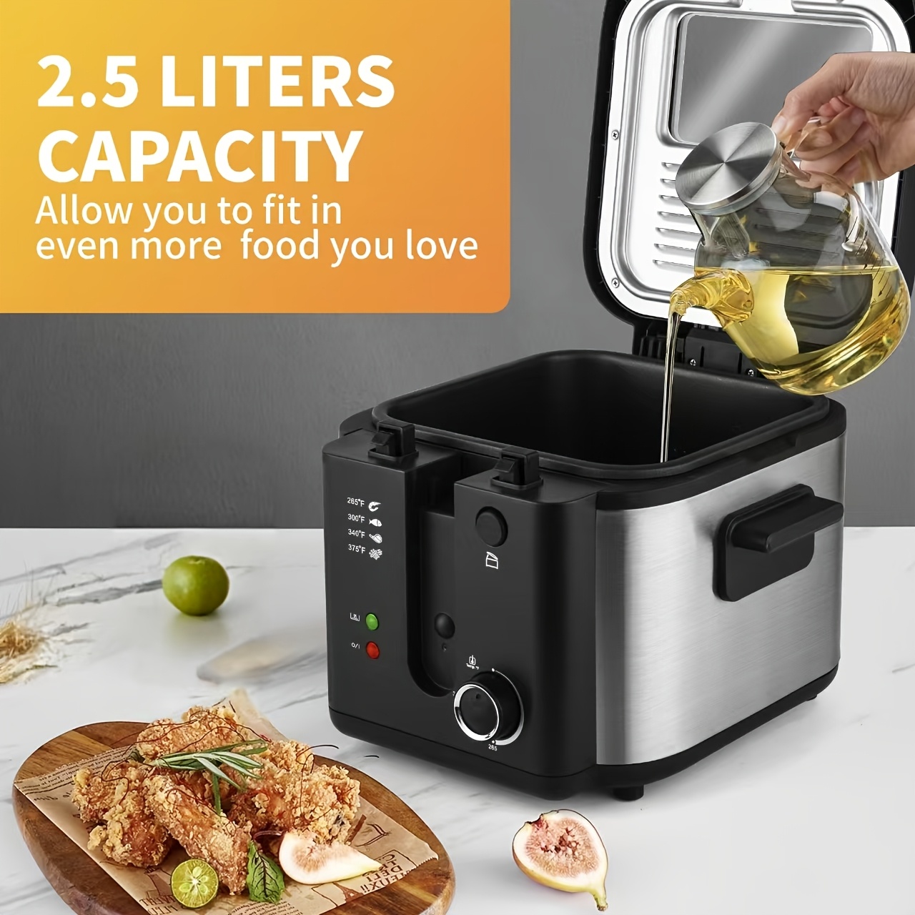 Electric Deep Fryer – 1800W/15 - Home Cooking Meals recension och pris