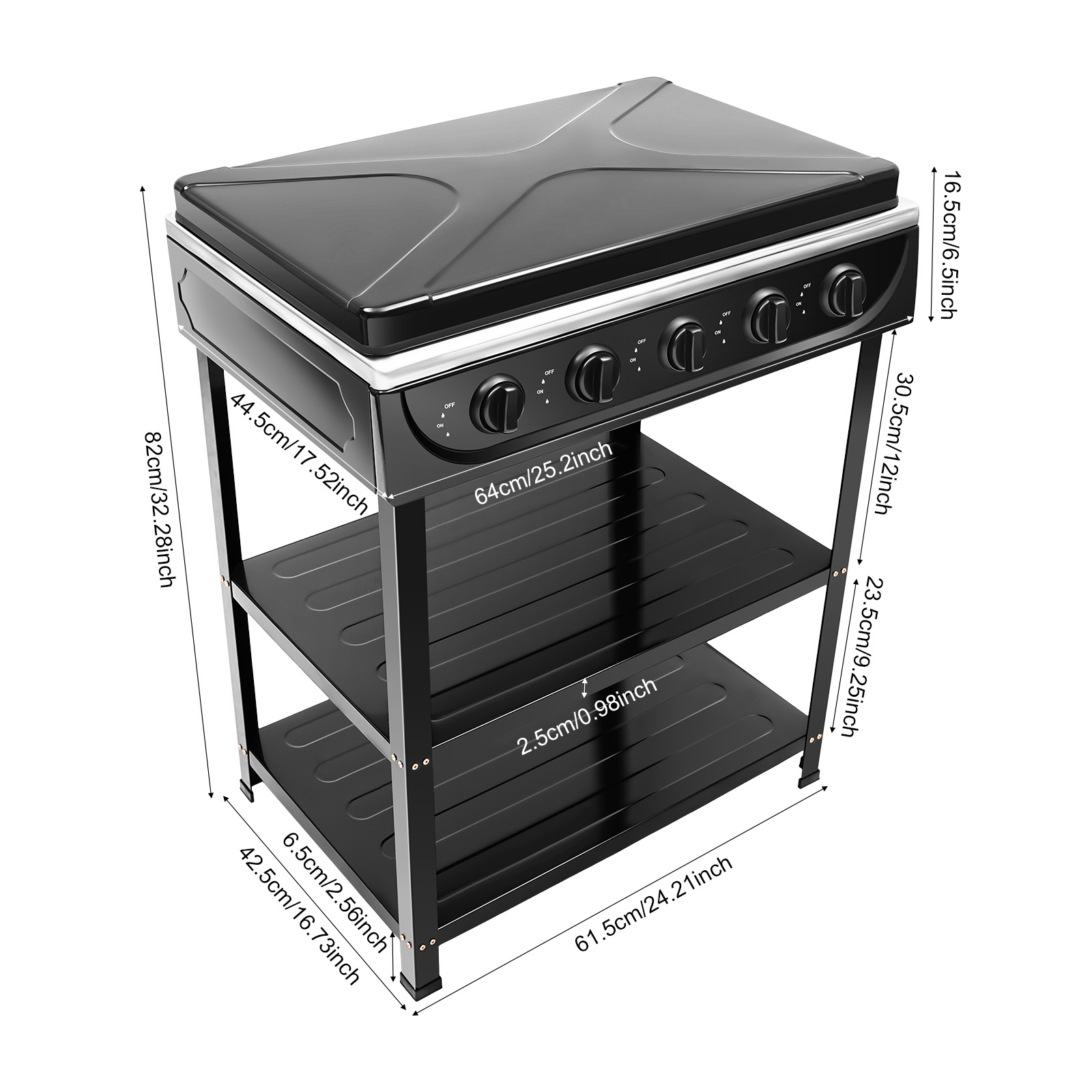 5 Burner Natural Gas Stove 2.5 - Home Cooking Gas recension och pris