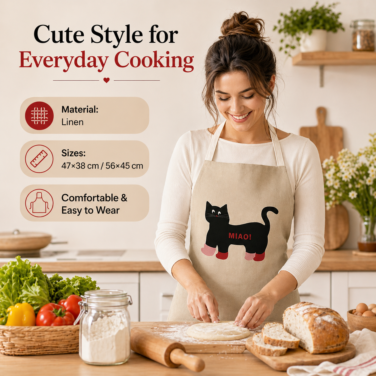 Cute Black Cat White Rabbit Li - Home Cooking Meals recension och pris