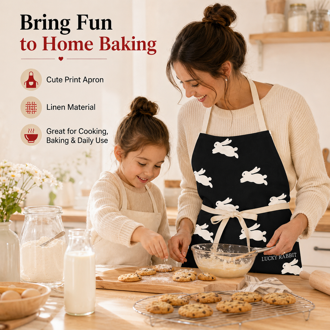 Cute Black Cat White Rabbit Li - Home Cooking Meals recension och pris