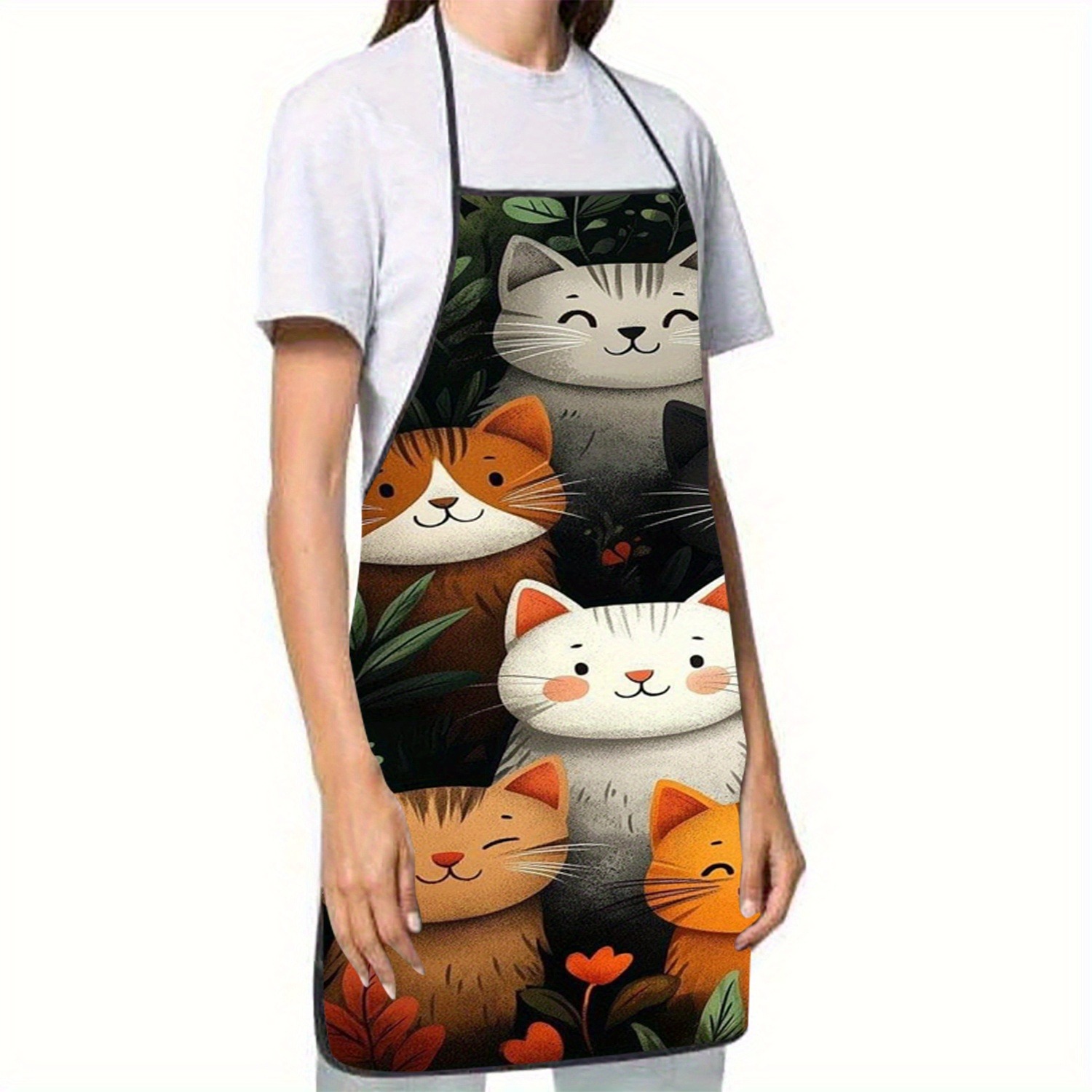 Cute Cartoon Cat Print Polyest - Home Cooking Meals recension och pris