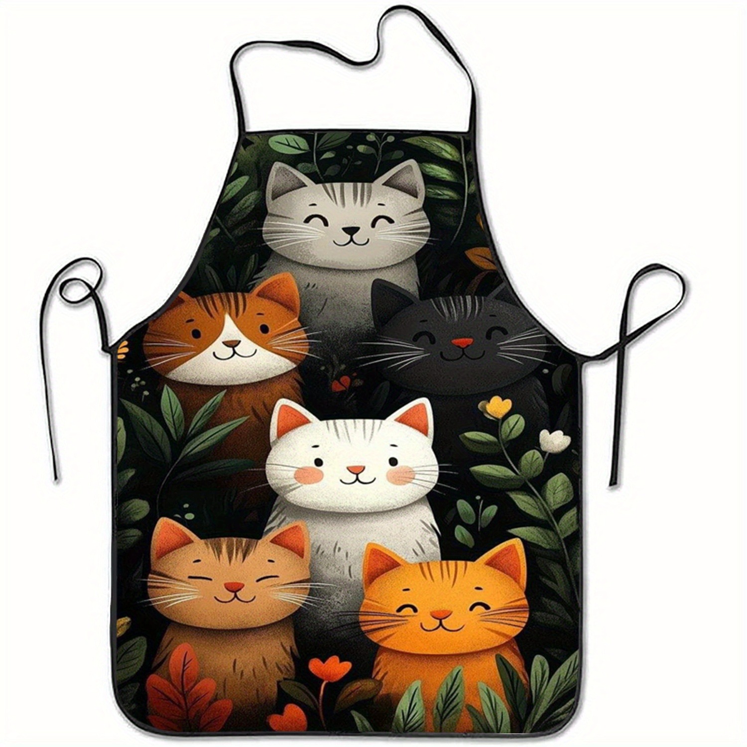 Cute Cartoon Cat Print Polyest - Home Cooking Meals recension och pris