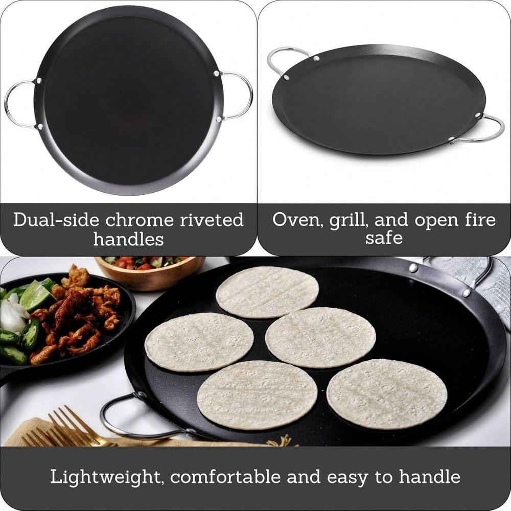 14 INCH Carbon Steel Nonstick  - Comal Griddle Round recension och pris
