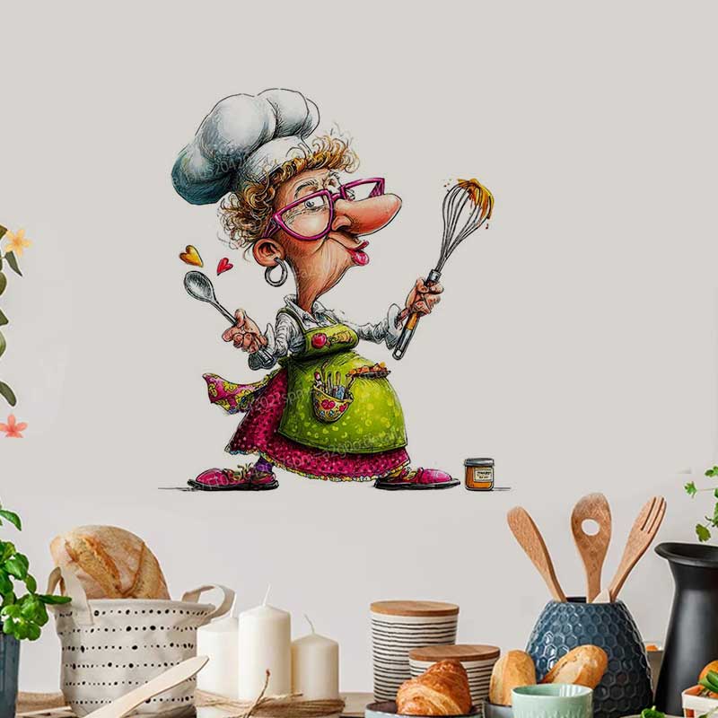 Funny Cooking Ladies Decal Sti - Home Cooking Meals recension och pris